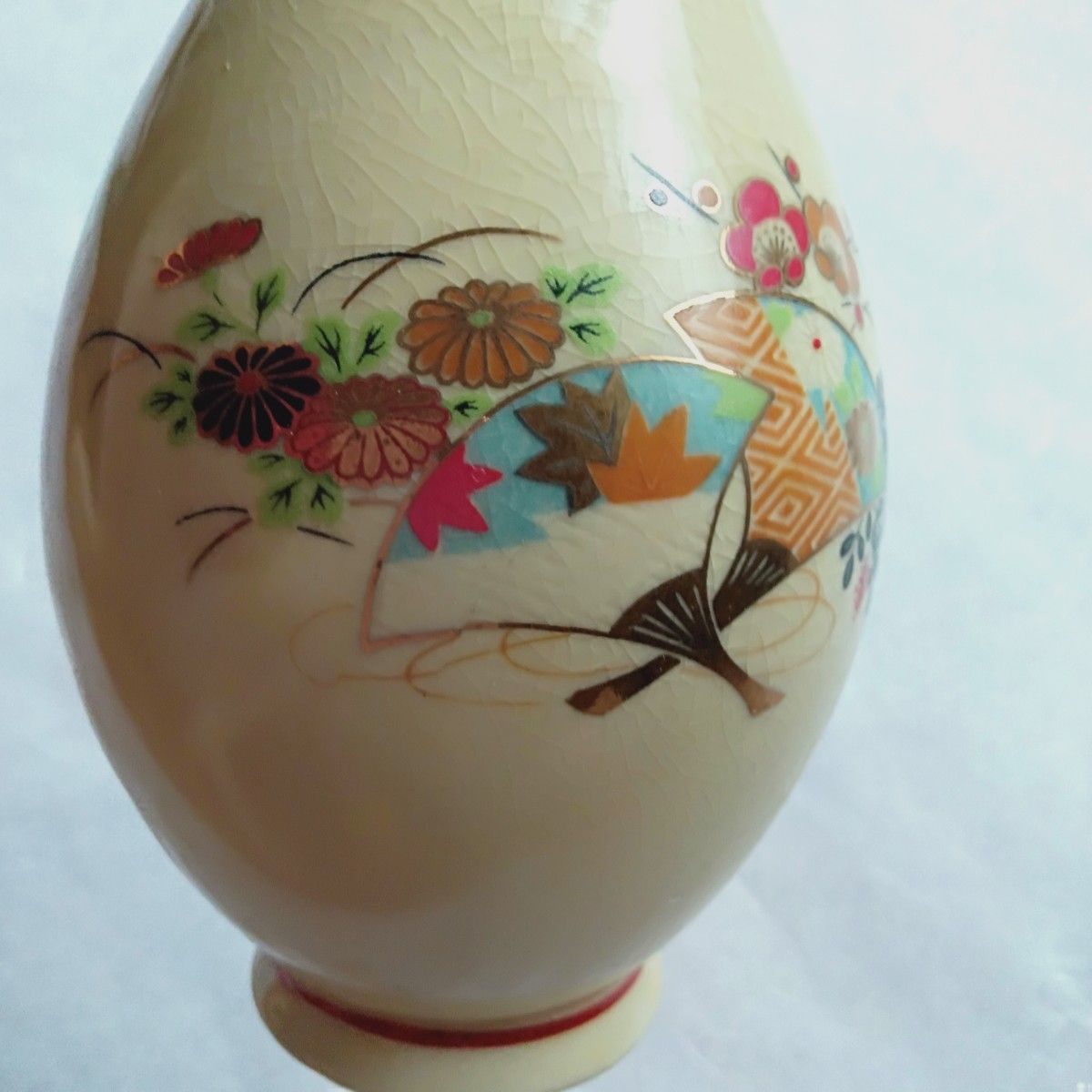 花瓶　一輪挿し　和風　和柄　薩摩焼風　 陶器