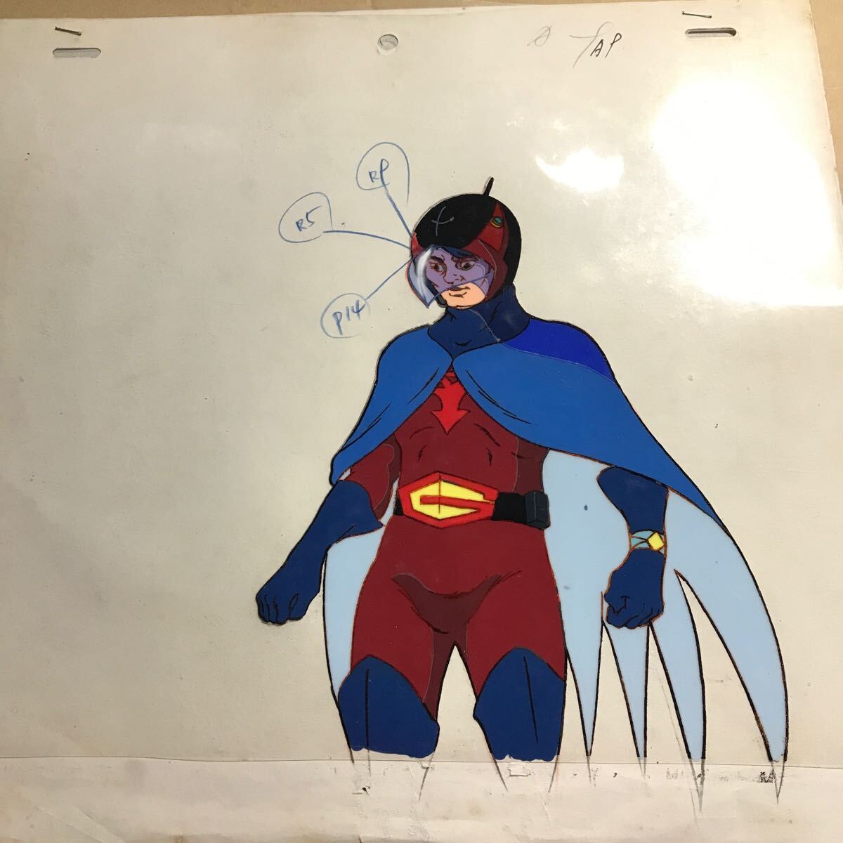 科学忍者隊ガッチャマン セル画 コンドルのジョー 縦約25.5cm×横 科学忍者隊ガッチャマン セル画 コンドルのジョー 縦約25.5cm×横