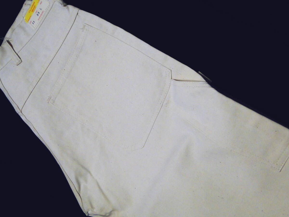 レア 80'S カリフォルニア ブランドCALIFORNIA BRAND ペインターパンツ 33×L Painter Pants デッドストック 送料込_画像5