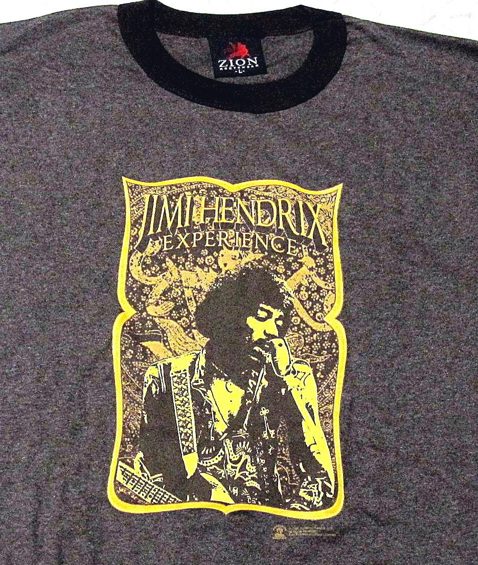 05's ザイオン Tシャツ TAG LIVE Jimi Hendrix EXPERIENCE/ MIX-BROWN / デッドストック 送料込_画像3