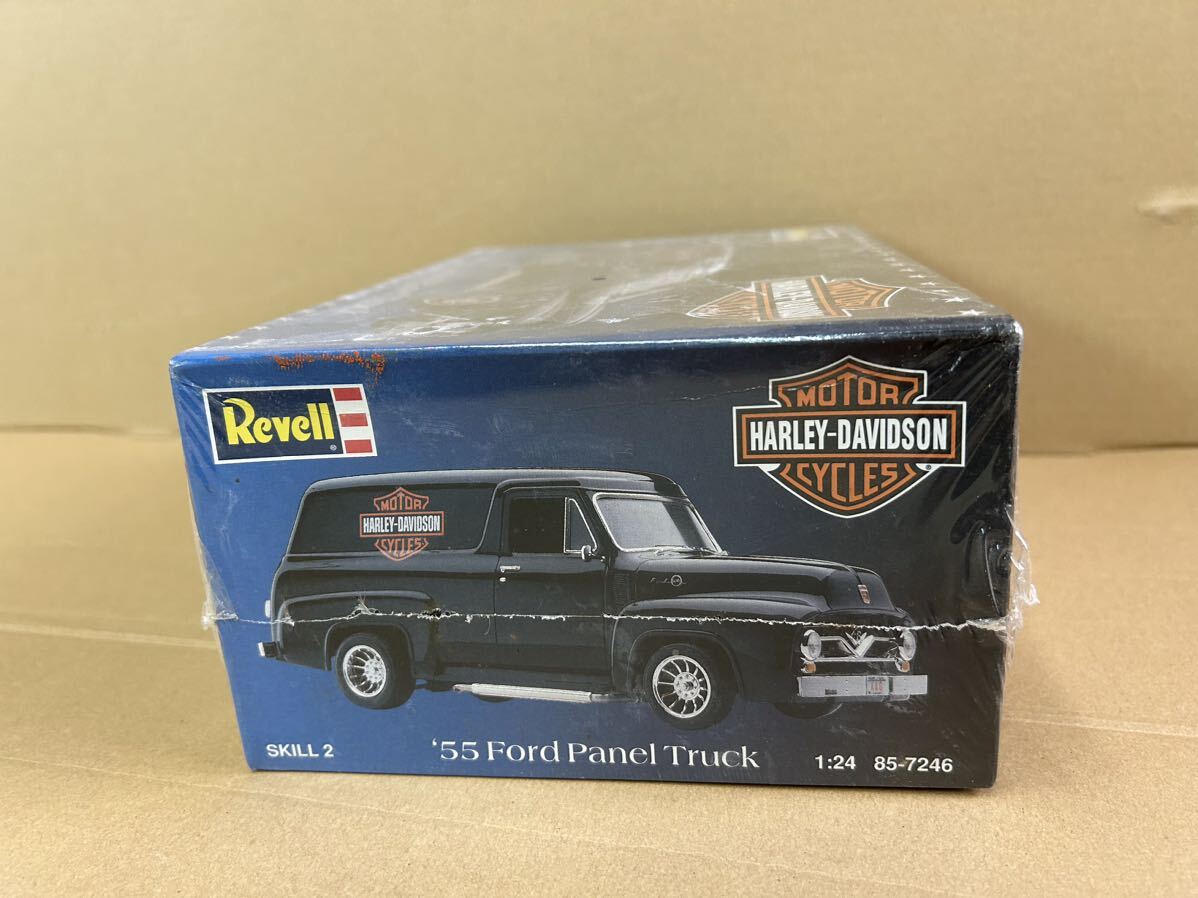 レベル　1/24 55 ford panel truck Harley フォード　f100 パンプキン　トラック　ハーレー_画像3