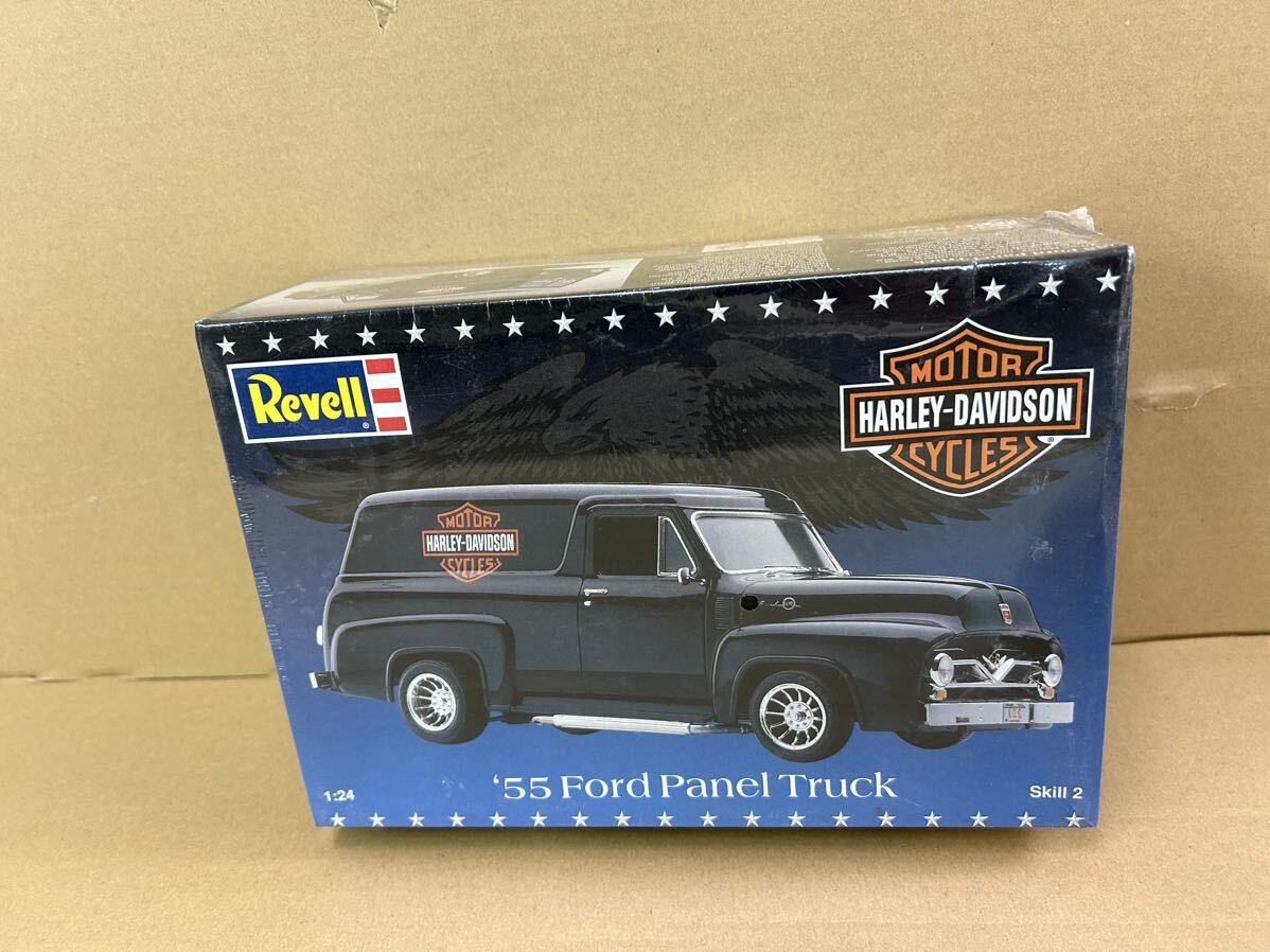 レベル　1/24 55 ford panel truck Harley フォード　f100 パンプキン　トラック　ハーレー_画像1