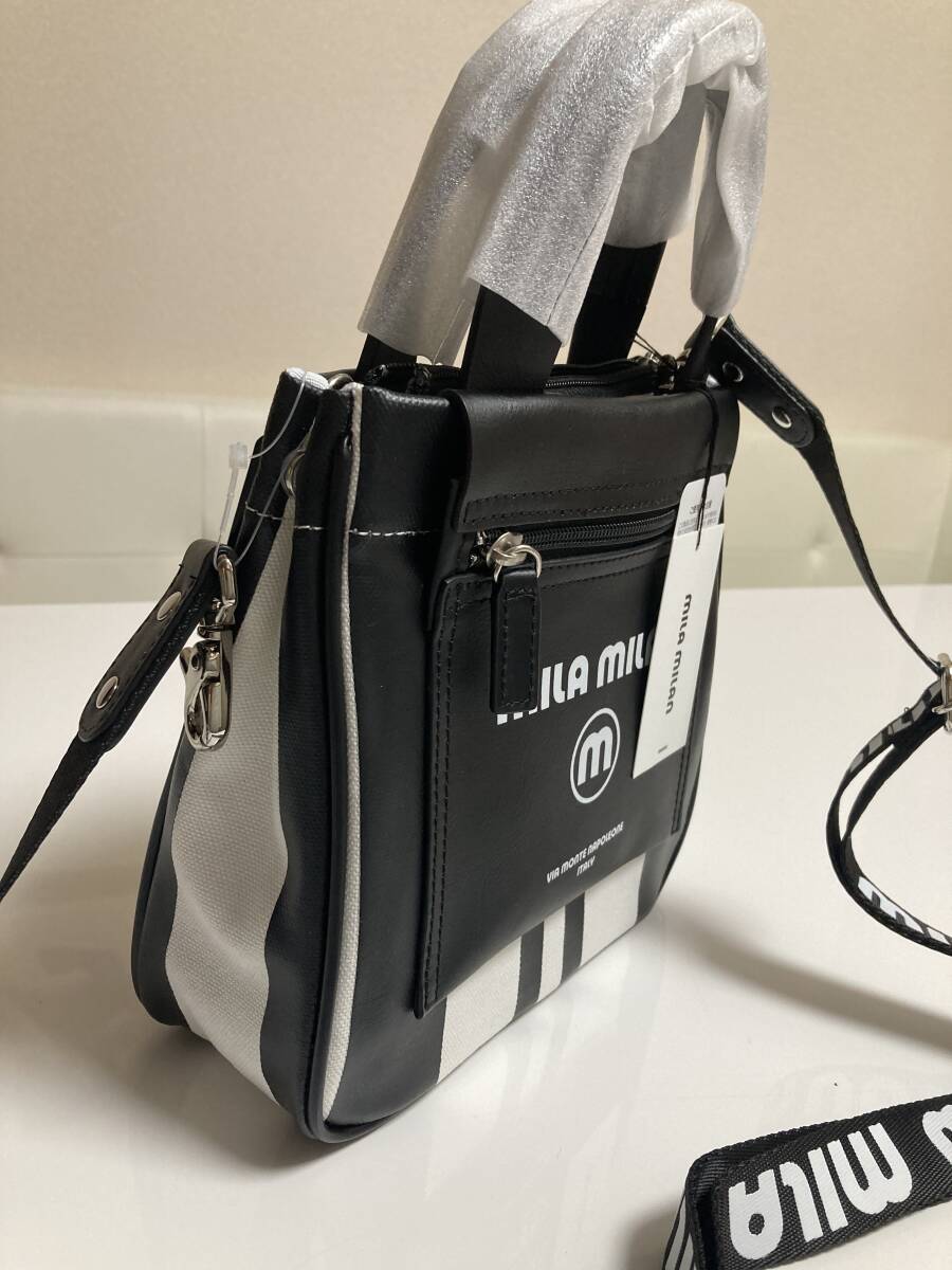 mila milan ミラ ミラン 2WAY ミニトートバッグ ショルダーバッグ 260503 クロ 定価14850円 正規品★新品_画像2