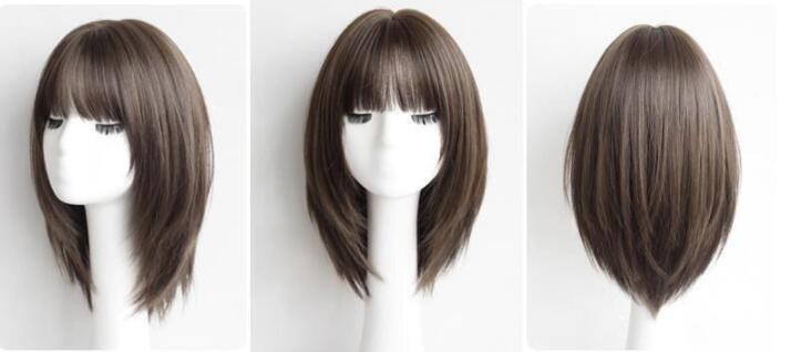  hair accessory wig lady's tiam woman wig attaching wool Bob wig nature high temperature heat-resisting hair wig .... small face effect wig 