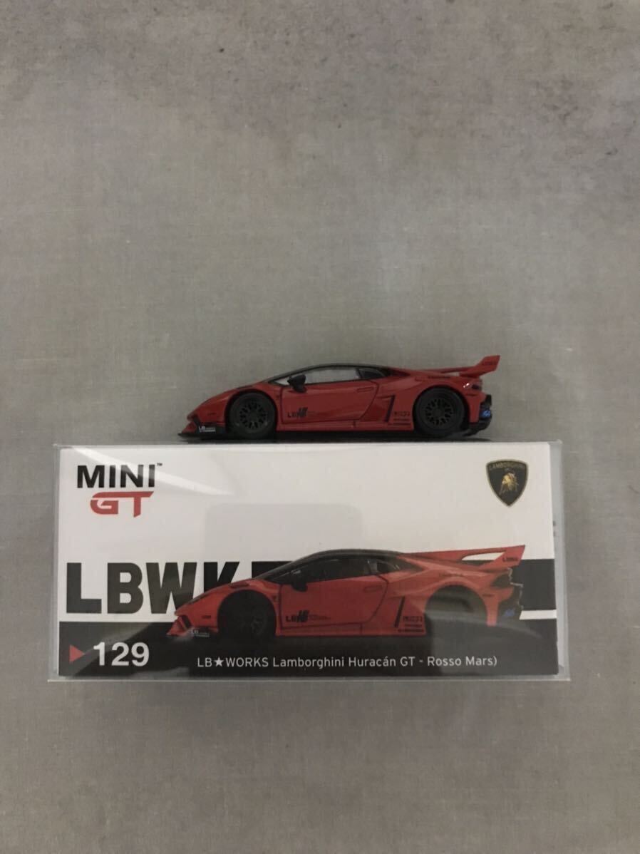 MINI GT 129 LB☆WORKS Lamborghini Huracan GT Rosso Mars 1/64の画像1