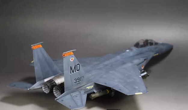 Revell 1/48 America ВВС F-15E сборка покрашен конечный продукт 