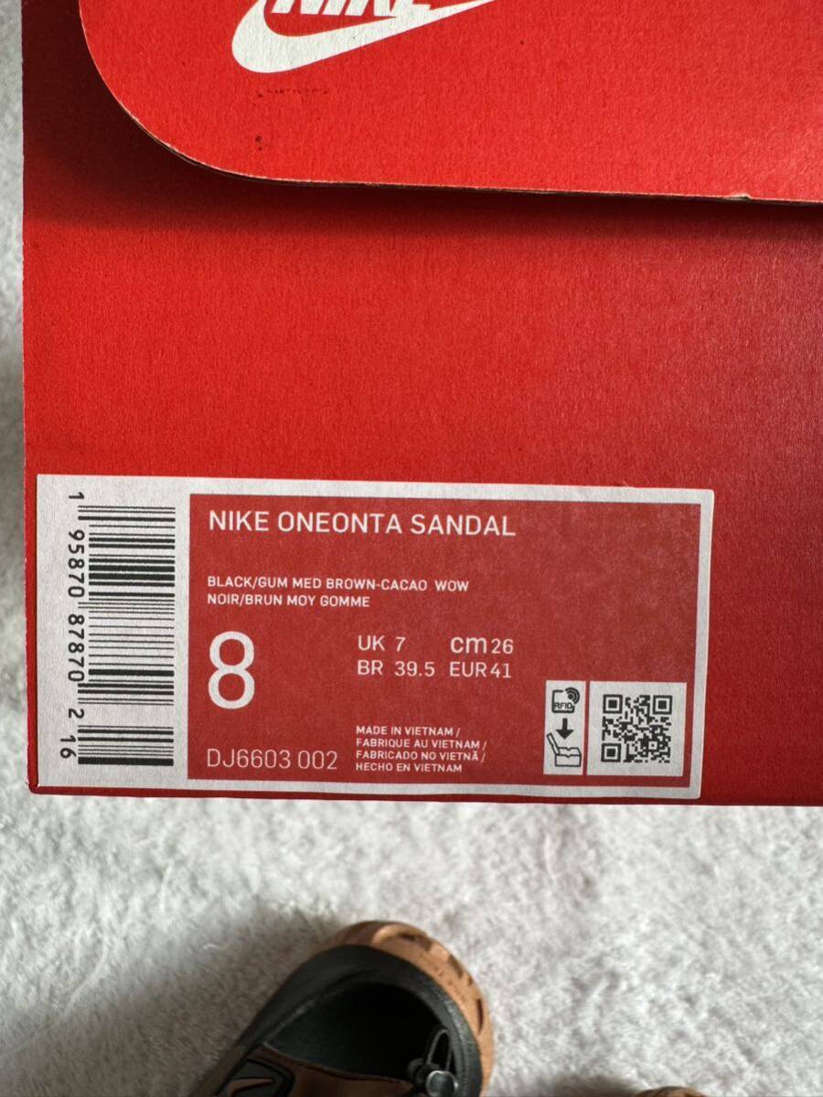 【未使用品】NIKE ONEONTA 26cm オニオンタ サンダル 茶色 ブラウン ナイキ_画像6