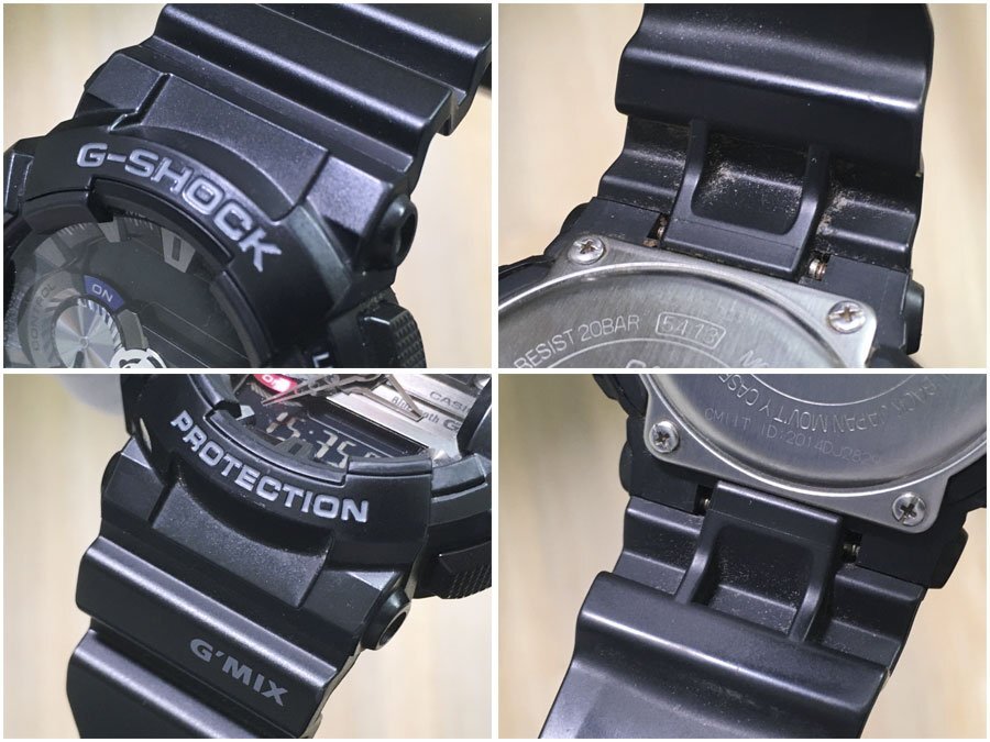 稼働品！ G-SHOCK GBA-400-1AJF 腕時計 G'MIX Bluetooth対応モデル Gショック ジーショック CASIO・箱・缶ケース付