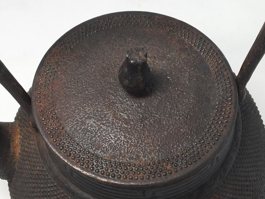 南部鉄器 鉄瓶 あられ模様 約2kg 鉄器 南部鉄瓶 茶道具 伝統工芸の画像6