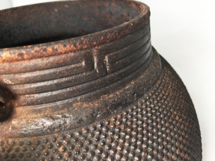 南部鉄器 鉄瓶 あられ模様 約2kg 鉄器 南部鉄瓶 茶道具 伝統工芸の画像10