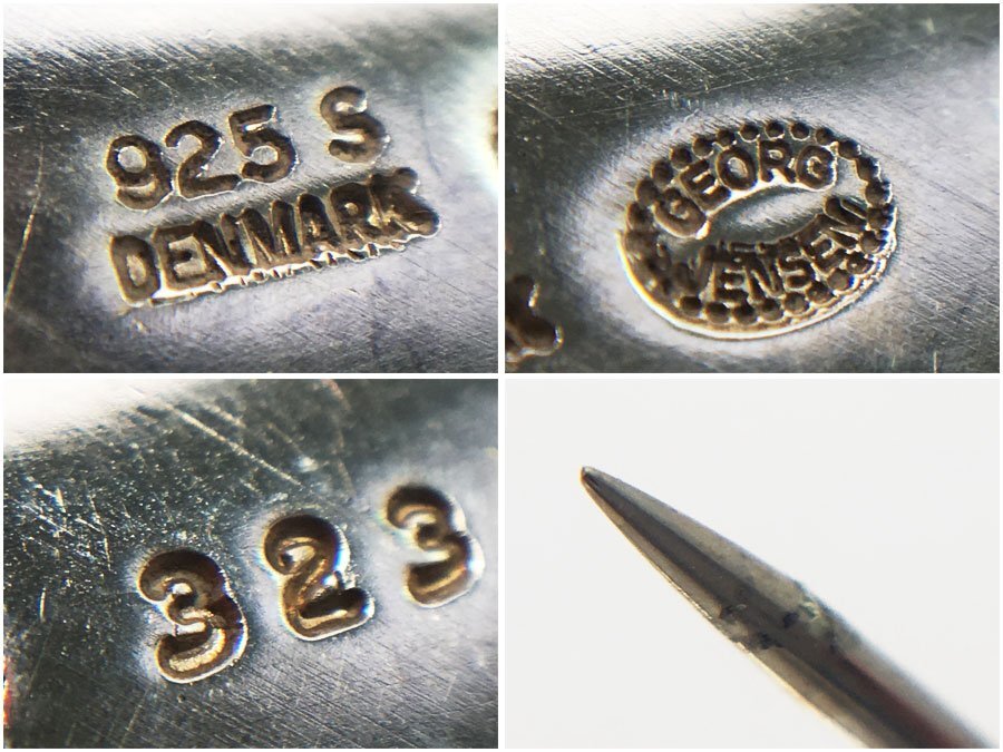 【GEORG JENSEN】ジョージジェンセン ブローチ SV925 Henning Koppe ヘニングコッペル 銀製品 シルバー/黒 925S 重量34.9gの画像7