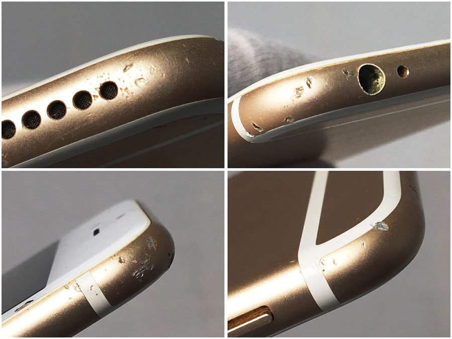 Apple iPhone 6s ゴールド SIMロックあり 割れあり ドコモ〇 本体のみ バッテリー74％ 使用可能55.79GB/64GB アイフォン スマートフォンの画像7
