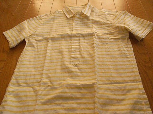 ユナイテッドアローズ　かっこいい半袖ドレスシャツ　イエロー＆ホワイト　ストライプ　サイズS_画像5
