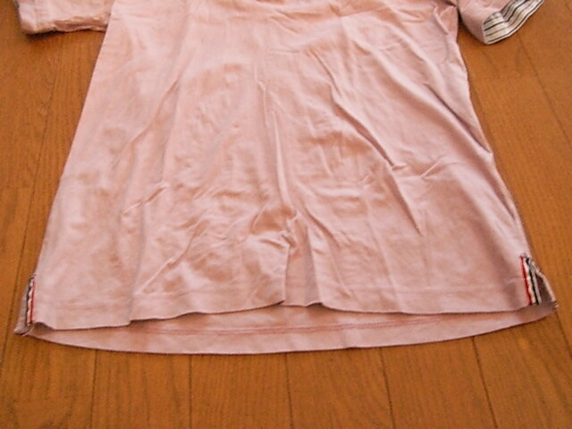 メンズメルローズ　かっこいい半袖ポロシャツ　淡いピンク　サイズ3（S程度）