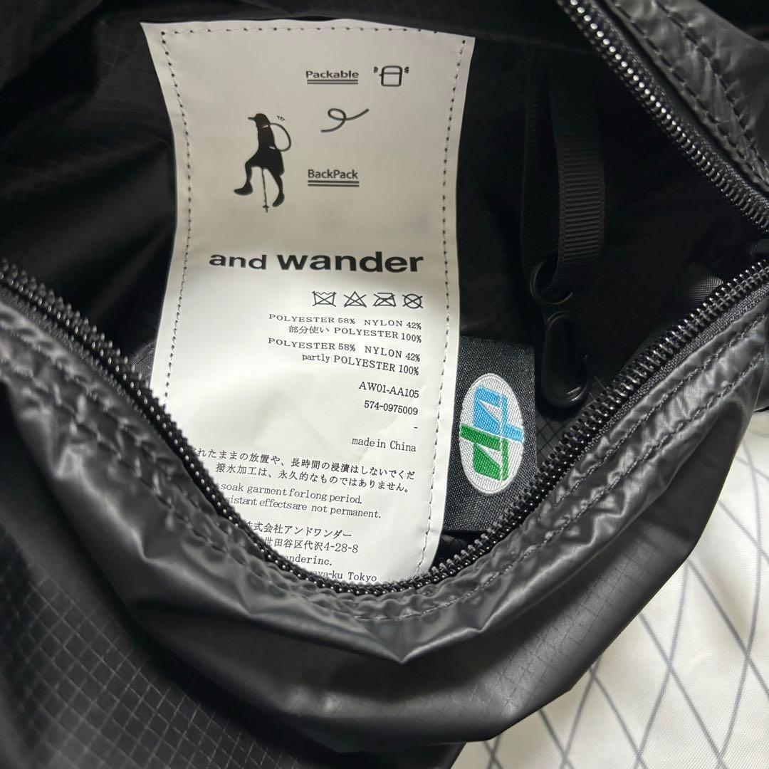 and wander アンドワンダー X-PAC 20L デイパック ホワイトの画像5