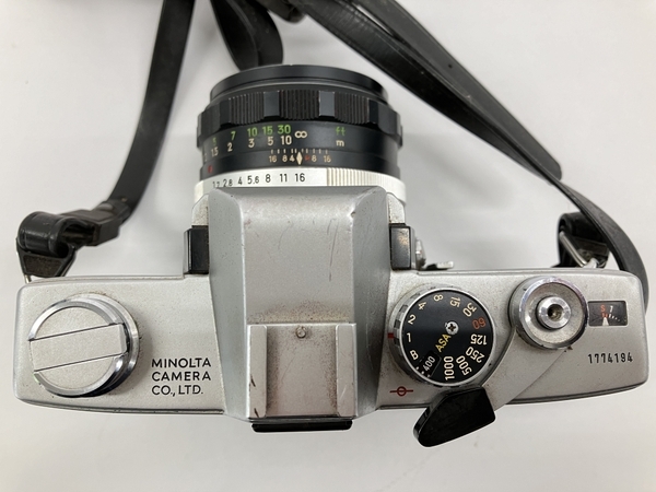 【動作保証】ミノルタ SR T101 MC ROKKOR-PF 55mm F1.7 フィルムカメラ レンズセット 中古 W8717915_画像9