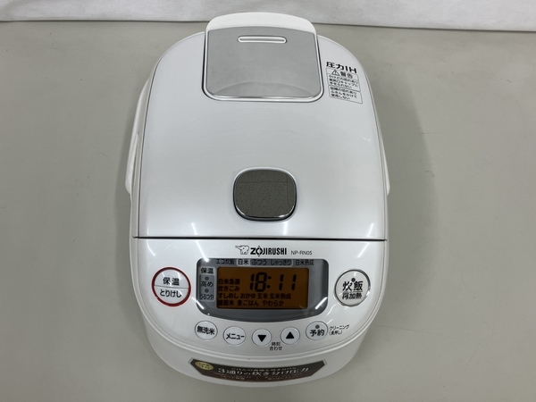 【動作保証】【CO対象4/7まで】ZOJIRUSHI 象印 NP-RN05 極め炊き 圧力IH炊飯ジャー ホワイト 家電 中古 K8720483_画像1