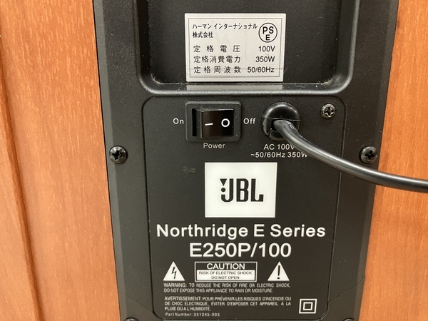 【動作保証】 JBL ジェイビーエル E250P/100 Northridge E Series アクティブ サブ ウーファー オーディオ 音響機材 中古 良好 H8685008_画像8