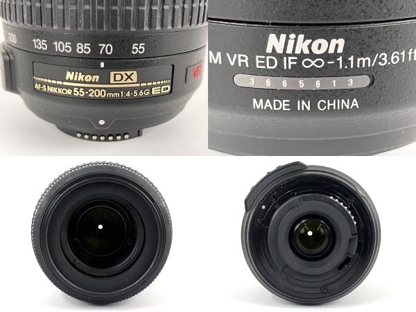 Nikon D3100 18-55mm F3.5-5.6G VR/55-200mm F4-5.6G ED デジタル 一眼レフ カメラ ダブルレンズセット ジャンク Y8706110の画像4