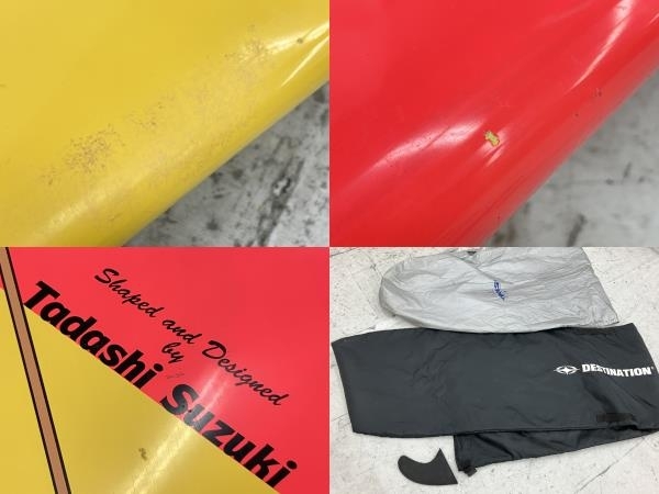 【引取限定】サーフテック SKEG ISLAND Tadashi suzuki 約290cm フィン付 サーフボード SURFTECH 中古 直 N8695874_画像10