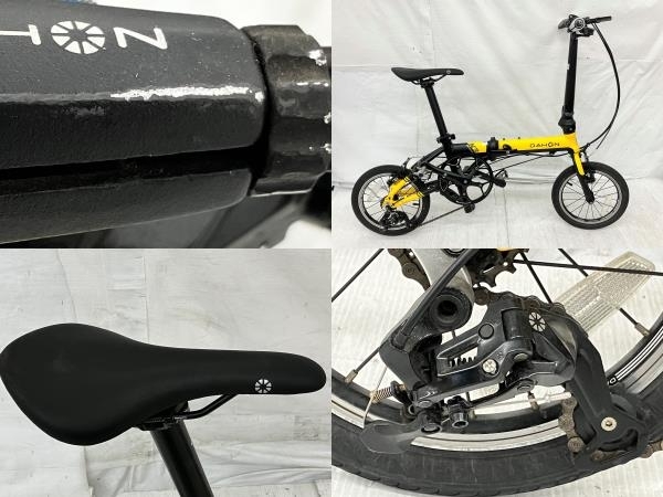 【動作保証】 DAHON K3 MODEL 折りたたみ自転車 イエロー サイクリング ダホン 中古 K8610303の画像7