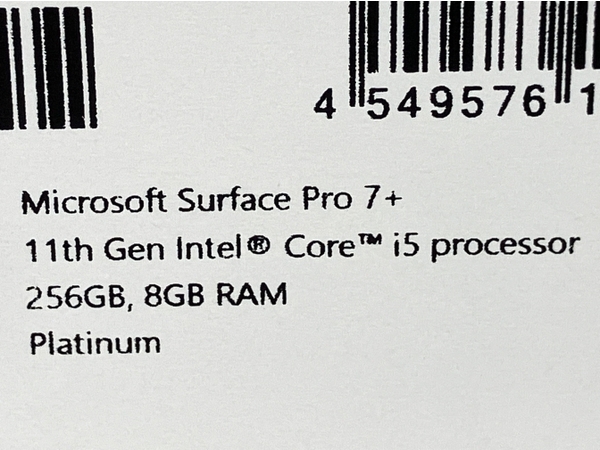 【動作保証】Microsoft 1960 Surface Pro 7+ 11th Gen Intel Core i5 メモリ8GB 256GB タブレットPC 1725 未使用 未開封品 Y8734179の画像3