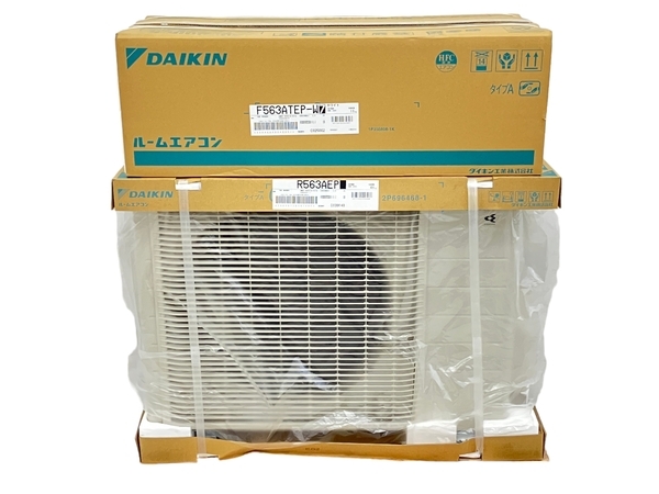 【動作保証】DAIKIN F563ATEP-W R563AEP ルームエアコン 冷房・暖房兼用 分離形 空冷式 ダイキン 未使用 O8731736の画像1