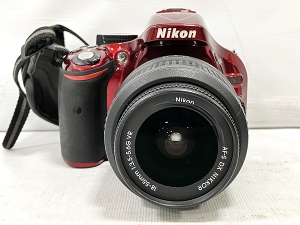 【動作保証】Nikon D5200 一眼レフカメラ 18-55mm 1:3.5-5.6G VRレンズキット レッド ニコン レンズセット 中古 H8696299_画像3