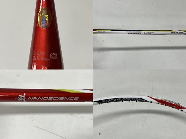 YONEX ARCSABER11 バドミントン ラケット 赤白黒黄 ヨネックス 中古 美品 S8673168_画像9