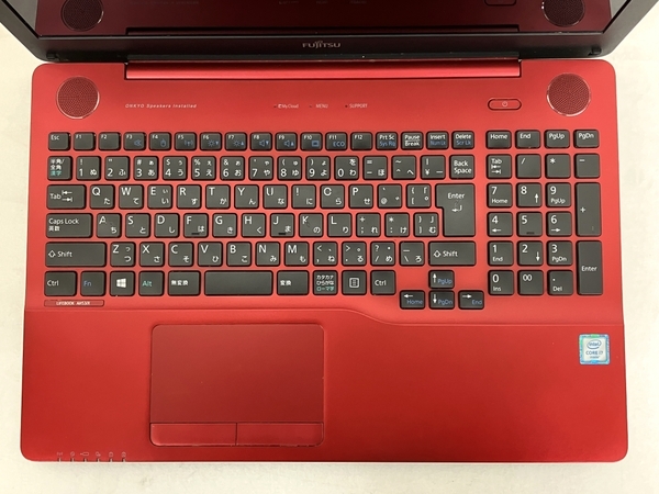 【動作保証】FUJITSU FMV LIFEBOOK AH53/X ノートPC Core i7-6700HQ 8GB HDD 1TB WIN 11 15.6型 FHD ルビーレッド 中古 訳有 T8523176の画像5