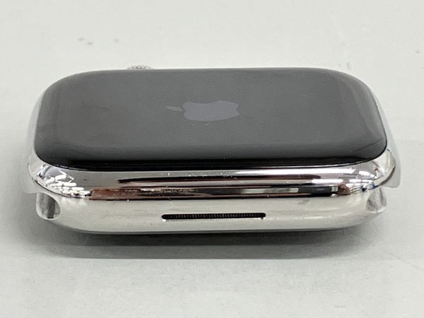 Apple Watch Series 7 MKMQ3J/A A2478 45mmシルバーステンレス ゴールデンブラウンレザーリンク 中古 K8558144_画像6