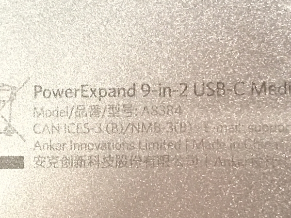 【動作保証】ANKER Power Expand 9-in-2 USB-C メディアハブ A8384 中古 F8678437_画像10