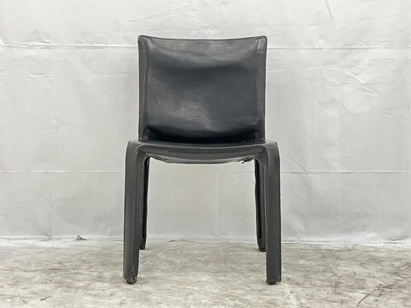 Cassina 412 CAB キャブアームレスチェア ブラック 椅子 ブランド家具 カッシーナ 中古 楽 O8710086の画像2