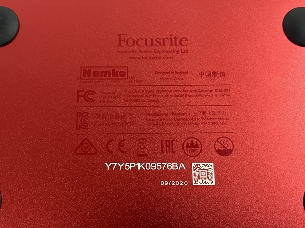 【動作保証】Focusrite フォーカスライト Scarlett Solo オーディオインターフェース オーディオ 中古 N8741079_画像5