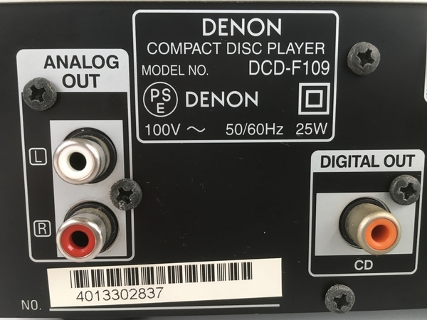 【動作保証】 DENON DCD-F109 CDプレーヤー 音響機器 中古 Y8738975の画像2