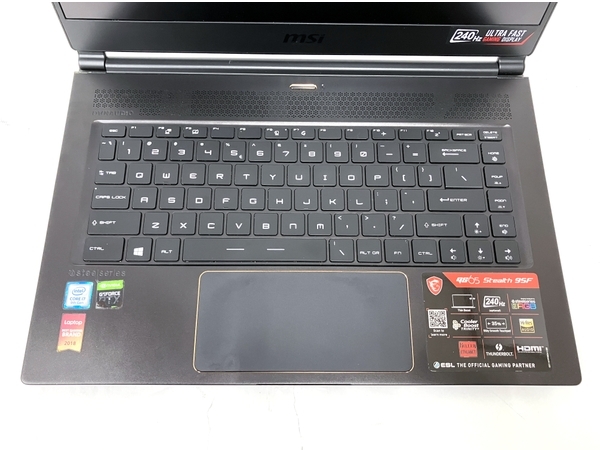 【動作保証】MSI GS65 Stealth ノートパソコン 9SF i7-9750H 32GB SSD 1TB RTX 2070 Win11 ジャンク M8408554_画像4