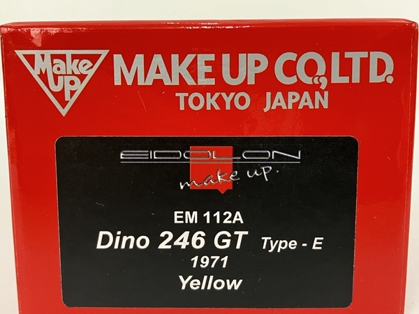 【動作保証】 Make Up EM 112A 1/43 Dino 246 GT Type-E 1971 Yellow フィギュア 未使用 Y8740433_画像3