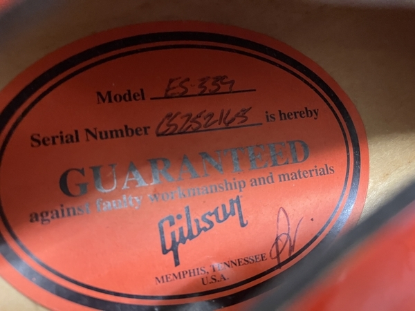 【動作保証】Gibson Custom Shop ES-339 2012年製 セミアコ セミアコースティックギター エレキギター 中古 N8749538の画像10