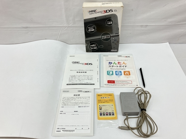 【動作保証】任天堂 new NINTENDO 3DSLL メタリック ブラック RED-001 本体 METALLIC BLACK 黒 ゲーム機 ニンテンドー 中古 C8754010_画像2