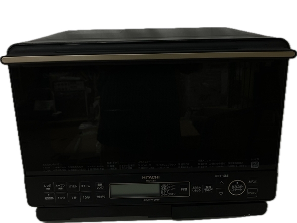 【動作保証】HITACHI MRO-S8A オーブンレンジ 2022年製 日立 ブラック 中古 良好 S8717663