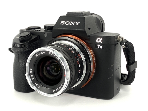 【動作保証】SONY ILCE-7M2 α7 II ボディ / Carl Zeiss Biogon F2.8 28mm ZM T レンズ セット ソニー 中古 Y8743806_画像1