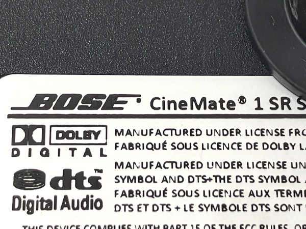 【動作保証】BOSE CINEMATE 1 SR デジタル ホームシアタースピーカー システム オーディオ 中古 T8638325の画像9