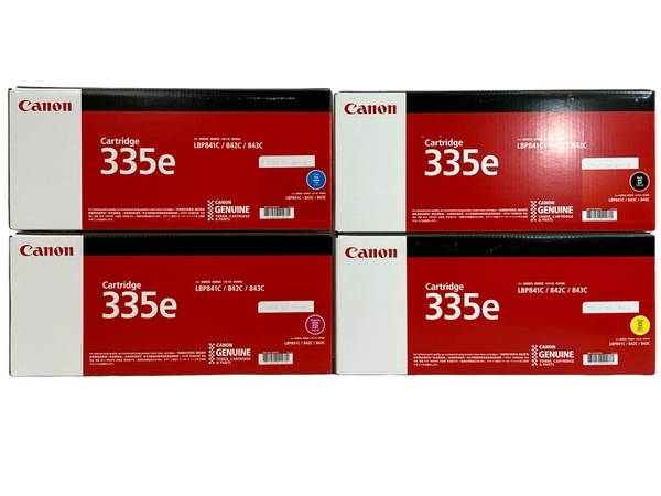 Canon 335E ブラック マゼンタ シアン イエロートナー 4色セット キャノン 未使用 N8759792の画像1