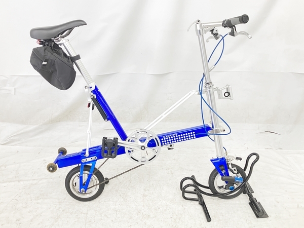 【動作保証】 Pacific Cycles Japan CARRYME 折りたたみ自転車 軽量 コンパクト キャスター付き 中古 W8740053の画像1