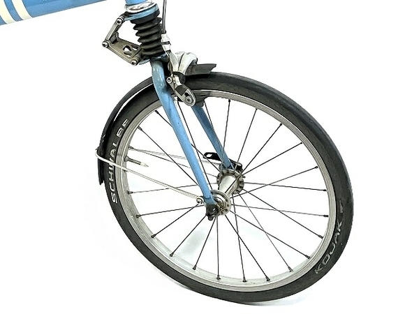 【引取限定】 【動作保証】 Bridgestone × Moulton BSMR9 カームブルー 外装9段 17型 サスペンション 小径車 自転車 中古 直 T8755356の画像3