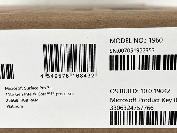 Microsoft 1960 Surface Pro 7+ 11th Gen Intel Core i5 メモリ8GB 256GB タブレットPC 1725 未使用 未開封品 Y8734407の画像2