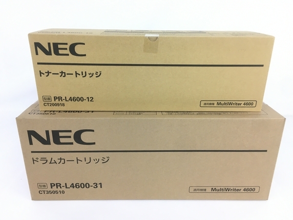 【動作保証】NEC PR-L4600-12,PR-L4600-31 トナーカートリッジ,ドラムカートリッジ 2点セット 未使用 Y8766459_画像1
