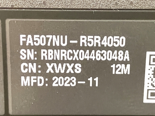 ASUS TUF Gaming A15 FA507NU_FA507NU ノート PC AMD Ryzen 5 7535HS with Radeon Graphics 16GB SSD512GB 15.6型 Win 11 中古 T8685474の画像9