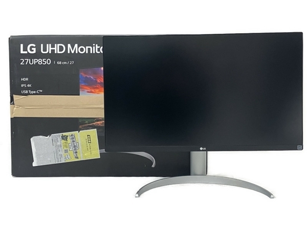 LG 27UP850-W 27インチ PCモニター 液晶ディスプレイ 2021年製 ホワイト 中古 N8538099の画像1