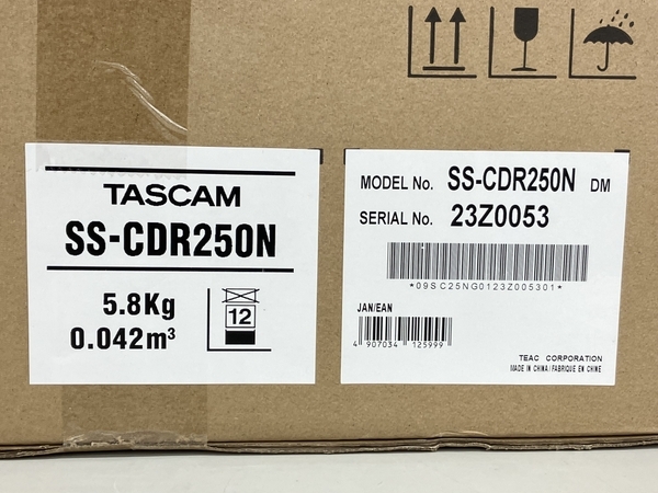 【動作保証】 TASCAM SS-CDR250N SDカード レコーダー プレーヤー CD SD USB 2チャンネル プレイヤー 音響機器 未開封 未使用 K8762177の画像2